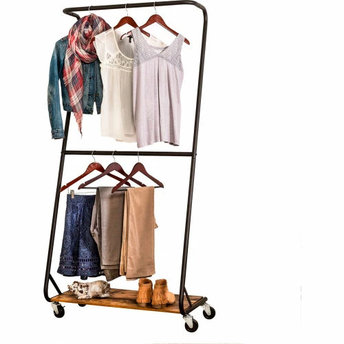 Promo ✨ Honey-Can-Do® Rustic Z-Frame Garment Rack, Black - 33-1/2"L x 11"W x 72"H 🎁 1 Promo ✨ Honey-Can-Do® Rustic Z-Frame Garment Rack, Black - 33-1/2"L x 11"W x 72"H 🎁