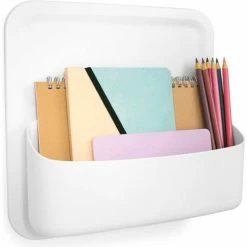 Outlet ⌛ Honey-Can-Do® Short Magnetic Wall Container - White ⭐