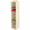 Promo 👏 Honey-Can-Do 8 Shelf Hanging Vertical Closet Organizer, Natural Canvas - Pkg Qty 2 🛒