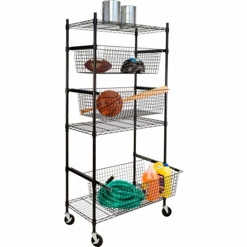 Discount ✔️ Honey-Can-Do® All-Star Sports Equipment Shelf, 35-1/2"L x 17-15/16"W x 73-5/8"H - Black 🔔 1 Discount ✔️ Honey-Can-Do® All-Star Sports Equipment Shelf, 35-1/2"L x 17-15/16"W x 73-5/8"H - Black 🔔