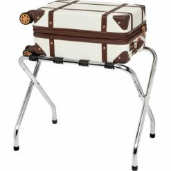 Promo 👍 Honey-Can-Do® X-Frame Luggage Rack 21-1/2"L x 15"W x 26-9/16"H - Chrome ✨