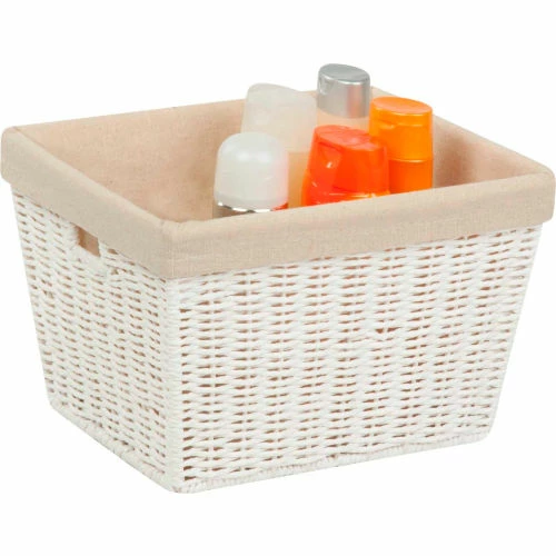 Promo 🔔 Honey-Can-Do Paper Rope Storage Tote with Liner - White 12"L x 10"W x 8"H - Pkg Qty 2 🔔 1 Promo 🔔 Honey-Can-Do Paper Rope Storage Tote with Liner - White 12"L x 10"W x 8"H - Pkg Qty 2 🔔