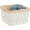 Budget 😍 Honey-Can-Do Paper Rope Basket with Liner - White 15"L x 13"W x 10"H - Pkg Qty 2 😍