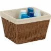 Best deal 💯 Honey-Can-Do Paper Rope Storage Tote with Liner - Brown 12"L x 10"W x 8"H - Pkg Qty 2 👍
