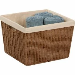 Best Pirce 👏 Honey-Can-Do Paper Rope Basket with Liner - Brown 15"L x 13"W x 10"H - Pkg Qty 2 🌟