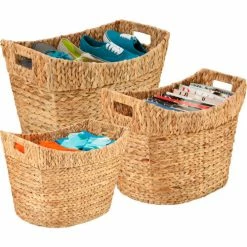 Best Pirce ✨ Honey-Can-Do® 3-Piece Tall Water Hyacinth Baskets - Natural 😉