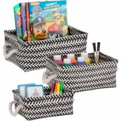 Top 10 ✨ Honey-Can-Do® Zig Zag Set of Three Baskets - Black ✔️