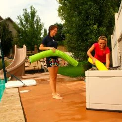 Deals 🎉 Lifetime 60059 Outdoor Deck Storage Box 80 Gallon, Sand w/Black Bottom ❤️ -Containers shop LII 60059 10