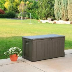 Promo 💯 Lifetime 60089 Outdoor Deck Storage Box 116 Gallon, Brown 🧨 -Containers shop LII 60089 10
