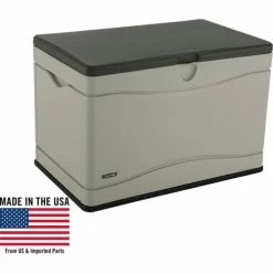 Best deal 🧨 Lifetime 60103 Outdoor Deck Storage Box 80 Gallon, Sand w/Brown Lid 🧨