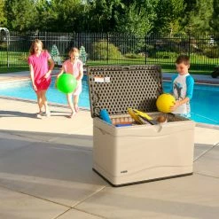Best deal 🧨 Lifetime 60103 Outdoor Deck Storage Box 80 Gallon, Sand w/Brown Lid 🧨 10 Best deal 🧨 Lifetime 60103 Outdoor Deck Storage Box 80 Gallon, Sand w/Brown Lid 🧨 -Containers shop LII 60103 03