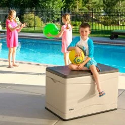 Best deal 🧨 Lifetime 60103 Outdoor Deck Storage Box 80 Gallon, Sand w/Brown Lid 🧨 12 Best deal 🧨 Lifetime 60103 Outdoor Deck Storage Box 80 Gallon, Sand w/Brown Lid 🧨 -Containers shop LII 60103 05