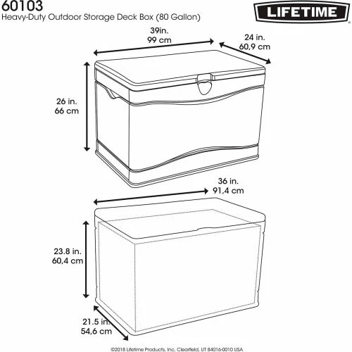 Best deal 🧨 Lifetime 60103 Outdoor Deck Storage Box 80 Gallon, Sand w/Brown Lid 🧨 7 Best deal 🧨 Lifetime 60103 Outdoor Deck Storage Box 80 Gallon, Sand w/Brown Lid 🧨 - Image 7