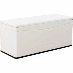 New ⌛ Lifetime Marine Dock Bench Box 130 Gallon - 60"L x 24"W x 24-1/4"H - White ⌛ -Containers shop LII 60348 03