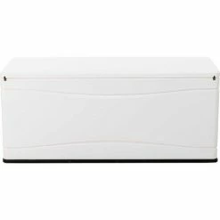New ⌛ Lifetime Marine Dock Bench Box 130 Gallon - 60"L x 24"W x 24-1/4"H - White ⌛ -Containers shop LII 60348 04