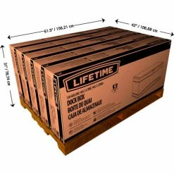 New ⌛ Lifetime Marine Dock Bench Box 130 Gallon - 60"L x 24"W x 24-1/4"H - White ⌛ -Containers shop LII 60348 19