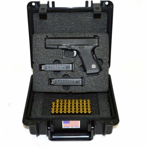 Hot Sale 🎉 Quick Fire Cases Quick Fire Pistol Case With Glock Inserts & Lock QF300BKLG3 Watertight, 10-11/16x9-3/4x4-13/16 Black ⌛ 3 Hot Sale 🎉 Quick Fire Cases Quick Fire Pistol Case With Glock Inserts & Lock QF300BKLG3 Watertight, 10-11/16x9-3/4x4-13/16 Black ⌛ - Image 3