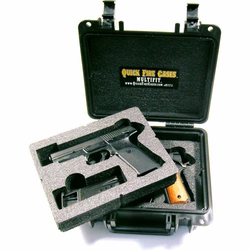 Brand new 🛒 Quick Fire Cases Quick Fire Multifit™ Dual Pistol Case QF340BK Watertight, 10-11/16"x9-3/4"x4-13/16" Black 👏 4 Brand new 🛒 Quick Fire Cases Quick Fire Multifit™ Dual Pistol Case QF340BK Watertight, 10-11/16"x9-3/4"x4-13/16" Black 👏 - Image 4
