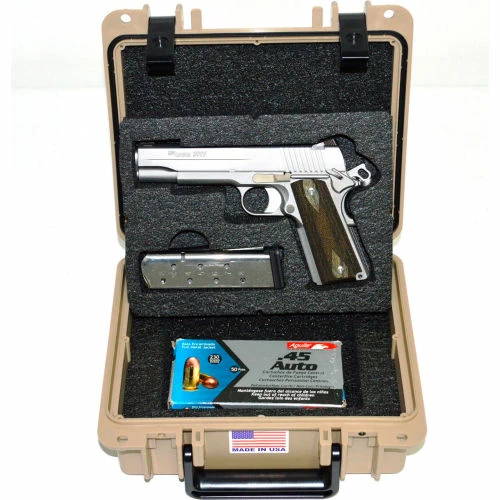 Coupon ✨ Quick Fire Cases Quick Fire Multifit™ Pistol Case QF345TN Watertight, 10-11/16"x9-3/4"x4-13/16" Tan ⌛ 2 Coupon ✨ Quick Fire Cases Quick Fire Multifit™ Pistol Case QF345TN Watertight, 10-11/16"x9-3/4"x4-13/16" Tan ⌛ - Image 2