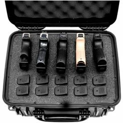 Hot Sale 💯 Quick Fire Cases Quick Fire Multifit™ Pistol Case QF540SBK Watertight, 5 Gun Cap, 15"x12-1/8"x12-1/8" Black ✔️ -Containers shop MEN QF540SBK