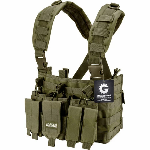 Flash Sale 😀 Barska BI12794 Loaded Gear VX-400 Tactical Chest Rig, Green 👏 4 Flash Sale 😀 Barska BI12794 Loaded Gear VX-400 Tactical Chest Rig, Green 👏 - Image 4
