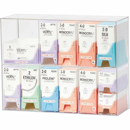 New ๐ Omnimed® Double Tier Acrylic Suture Rack, Wall Mountable, 15-1/2"W x 5-5/8"D x 12-1/4"H ๐งจ 1 New ๐ Omnimed® Double Tier Acrylic Suture Rack, Wall Mountable, 15-1/2"W x 5-5/8"D x 12-1/4"H ๐งจ