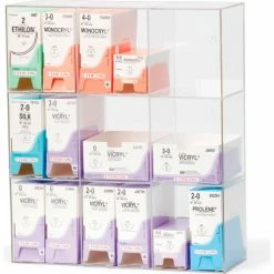 Coupon 😀 Omnimed® Triple Suture Rack, Acrylic, 9 Bins, 15-3/4"W x 5-1/2"D x 18-1/4"H 💯