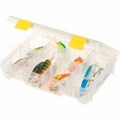 New 🎉 Plano Molding Plano ProLatch™ StowAway® Utility Box 4-16 Adj Compartment 9"L x 7"W x 2"H Clear - Pkg Qty 6 🎉