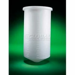 Wholesale ⌛ Saint Gobain HDPE, 55 Gal., Conical-Bottom Tank w/Cover, 22"Dia. x 44"H, 3/16"Wall, White 🛒