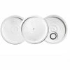 Promo 🔥 Qorpak 240172 White HDPE Plain Pail Lid, For 3.5, 5 and 6 Gallon Pails, Case of 4 🎉