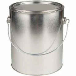 Discount 💯 Qorpak MET-03099 1 Gallon Unlined Round Paint Can with Triple Tite Lid, Ears & Bail, Case of 6 ⌛
