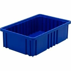 Best Pirce 🥰 Quantum Storage Systems Quantam Storage Dividable Grid Container, 16-1/2"L x 10-7/8"W x 5"H, Blue, Polyprolylene - Pkg Qty 12 👏