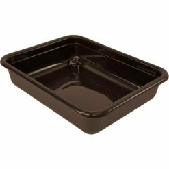 Deals ⌛ Quantum Storage Systems Quantum Bussing Tub, 20"L x 15"W x 5"H Flat Bottom Bus Box, Polypropylene, Brown - Pkg Qty 12 😀