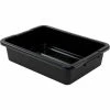 Wholesale 💯 Quantum Storage Systems Quantum Airport Style Bussing Tub, 20"L x 15"W x 5"H Ribbed Bottom Bus Box, Polypropylene, Black - Pkg Qty 12 👏