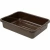 Promo 🌟 Quantum Storage Systems Quantum Bussing Tub, 21"L x 15"W x 5"H Ribbed Bottom Bus Box, Polypropylene, Brown - Pkg Qty 12 🌟