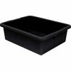 Outlet ⭐ Quantum Storage Systems Quantum Bussing Tub, 22"L x 17"W x 7"H Ribbed Bottom Bus Box, Polypropylene, Black - Pkg Qty 12 🎉