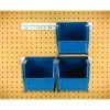Deals 🥰 Quantum Storage Systems Quantum HNS230 Hang & Stack Bins w/Two 12" Rails, Four Bins 5-1/2"W x 10-7/8"D x 5"H, Blue ✔️