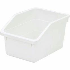 Coupon ⭐ Quantum Storage Systems Plastic Heavy Duty Nesting Storage Shelf Bin NPB1076WH 7-1/2"W x 10-1/4"D x 6"H White - Pkg Qty 20 🧨