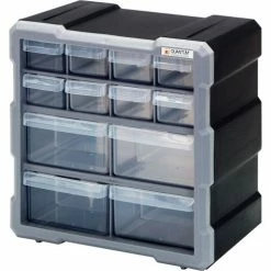 Best deal 👏 Quantum Storage Systems Quantum Plastic Drawer Cabinet PDC-12BK - 12 Drawers 6-1/4"W x 10-1/2"D x 10-1/4"H 🔔