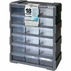 Buy 🌟 Quantum Storage Systems Quantum Plastic Drawer Cabinet PDC-18BK - 18 Drawers 6-1/4"W x 15"D x 18-3/4"H 🎉