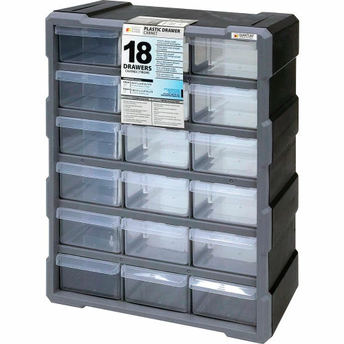 Buy 🌟 Quantum Storage Systems Quantum Plastic Drawer Cabinet PDC-18BK - 18 Drawers 6-1/4"W x 15"D x 18-3/4"H 🎉 1 Buy 🌟 Quantum Storage Systems Quantum Plastic Drawer Cabinet PDC-18BK - 18 Drawers 6-1/4"W x 15"D x 18-3/4"H 🎉