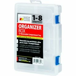 Best deal 👏 Quantum Storage Systems Quantum QB600 Organizer Box - 1-8 Adjustable Compartments 9-1/4"L x 6-1/4"W x 2-3/16"H - Pkg Qty 6 ✔️