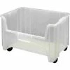 Cheap 🎁 Quantum Storage Systems Quantum Mobile Heavy-Duty Plastic Stacking Bin, 19-7/8"W x 15-1/4"D x 16"H, Clear - Pkg Qty 3 🌟