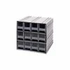 Outlet 🛒 Quantum Storage Systems Quantum Interlocking Storage Cabinet QIC-122 - 11-3/4"Wx11-3/8"Dx11"H - 12 Red Drawers ✔️