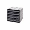 Best Sale 😉 Quantum Storage Systems Quantum Interlocking Storage Cabinet QIC-8143 - 11-3/4"Wx11-3/8"Dx11"H - 12 Gray Drawers 👏
