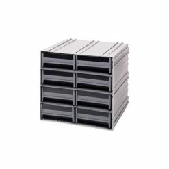 Deals 🤩 Quantum Storage Systems Quantum Interlocking Storage Cabinet QIC-83 - 11-3/4"Wx11-3/8"Dx11"H - 8 Gray Drawers ✔️