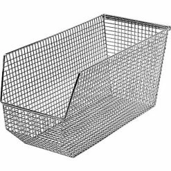 Cheap 🎁 Quantum Storage Systems Quantum Storage 17-3/4" x 8-1/8" x 9" Wire Mesh Stack and Hang Bin, Chrome - Pkg Qty 5 😀