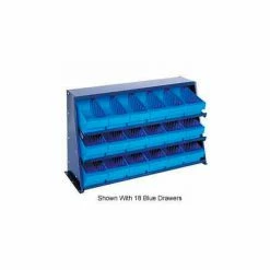 New 😍 Quantum Storage Systems Quantum QPRHA-567 Bench rack 12"x36"x21" with 19 Yellow Euro Drawers 😉