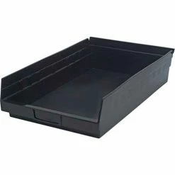 Deals ❤️ Quantum Storage Systems Quantum Conductive Shelf Bin QSB110CO - 11-1/8"W x 17-7/8"D x 4"H - Pkg Qty 8 ⭐