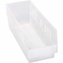 Wholesale 🌟 Plastic Nesting Storage Shelf Bin QSB204 6-5/8"W x 17-7/8"D x 6"H Clear - Pkg Qty 20 🔔